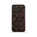 Classic iPhone Case With Wallet Dark Brown-HP240513