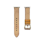 Leather Coach Apple Watch Band Black-YHK244221710