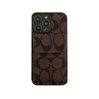 Classic iPhone Case With Wallet Dark Brown-HP240513