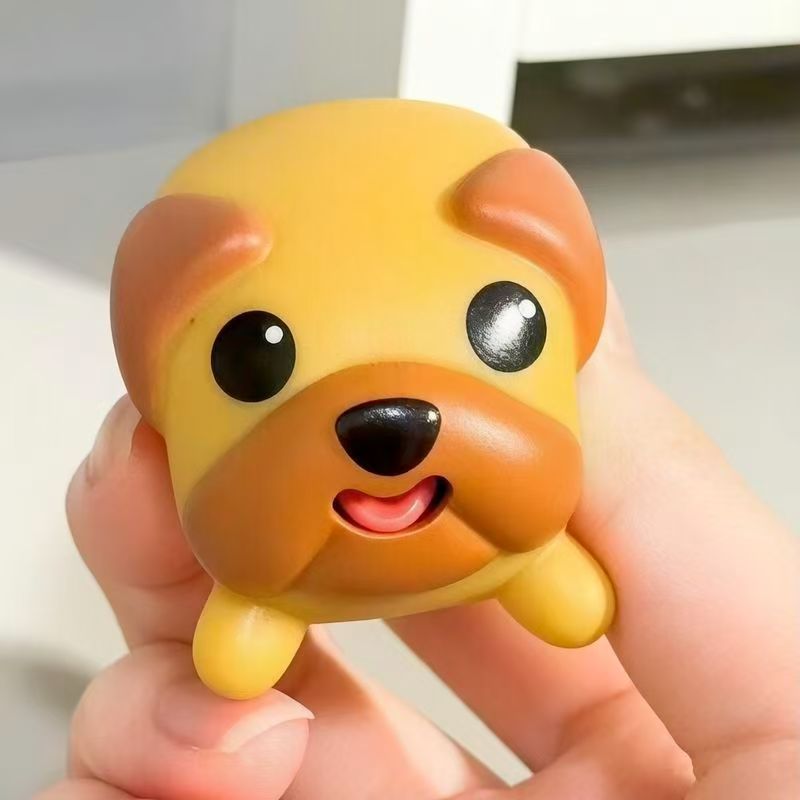 ute Tongue Out Mochi Dog Fidget Toy, Squishy Stress Relief Squeeze Toy, Funny Dog Desk Decor Gift