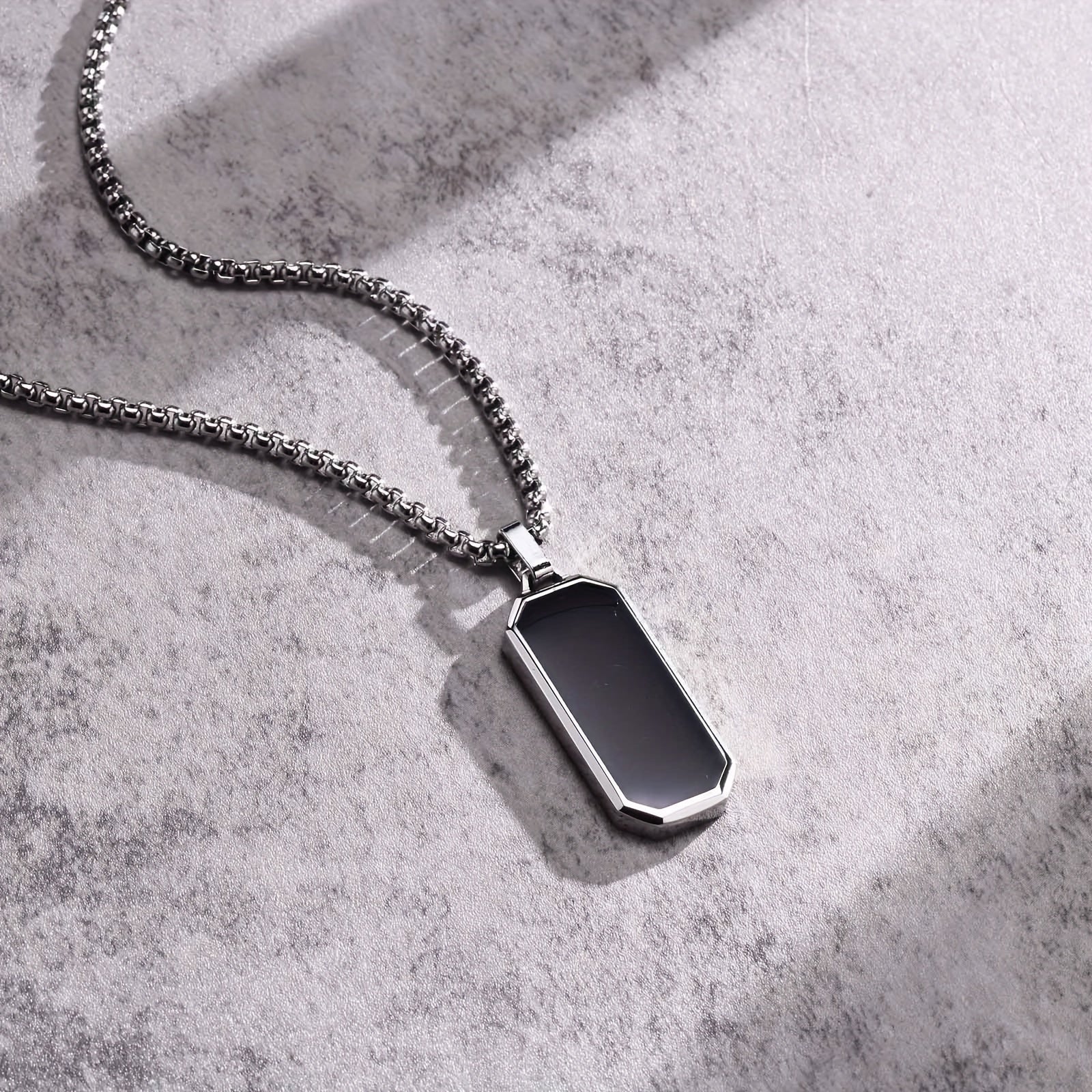 Jean - Stainless Steel Pendant Black | Julian & Claire Toronto