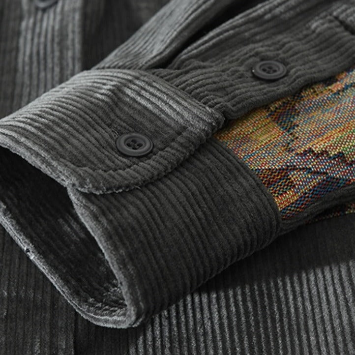 Mercer - Textured Patchwork Button-Up Shirt | By Julian & Claire Toronto