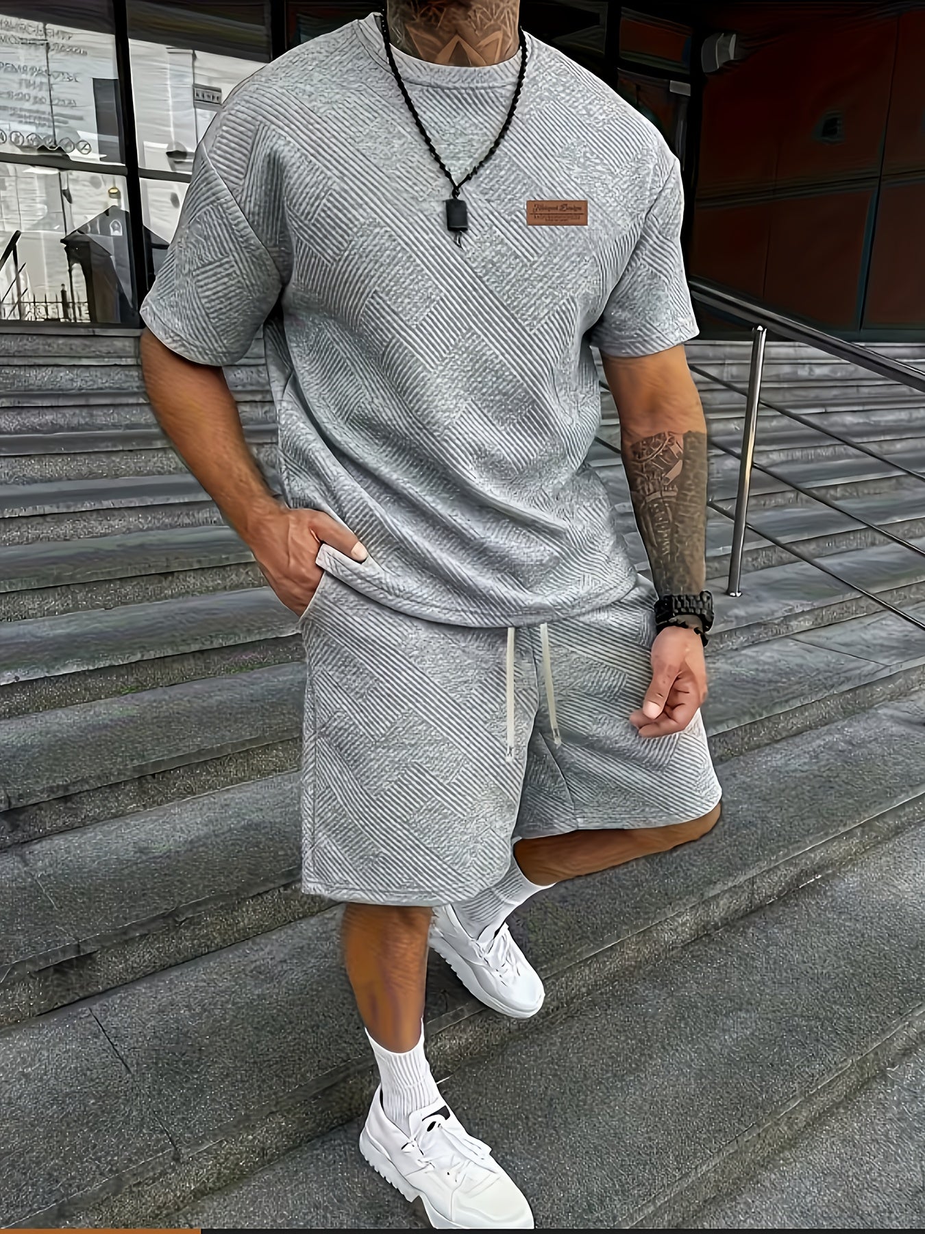 Arjun  - Round Neck Short Sleeve Set | Julian & Claire Toronto