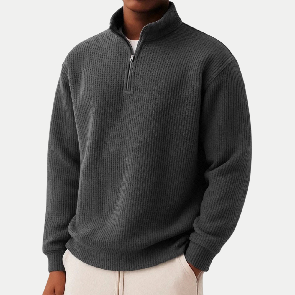 Black Chase - Zip Sweater | By Julian & Claire Toronto