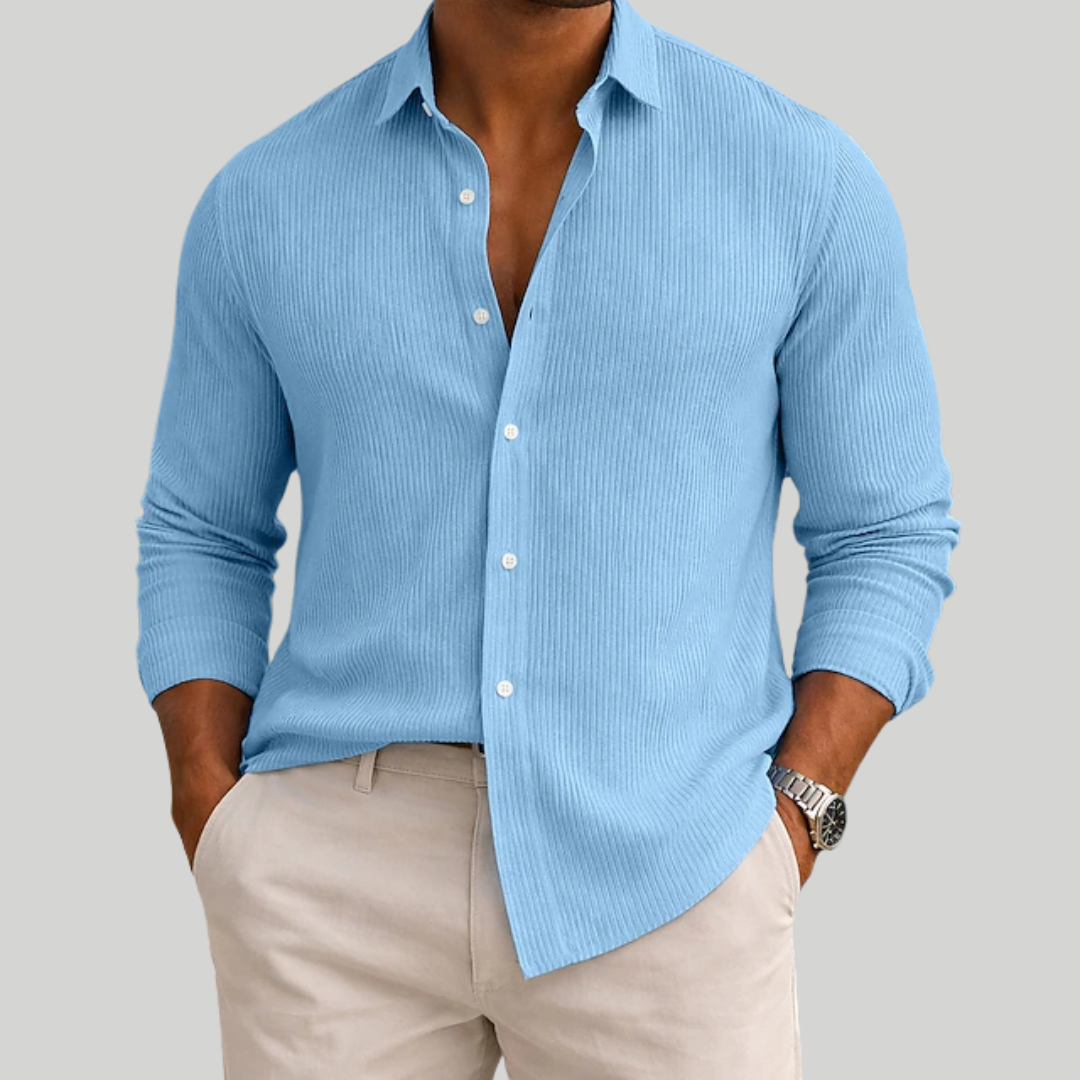Wilbur - Ribbed Summer Button Shirt | By Julian & Claire Toronto
