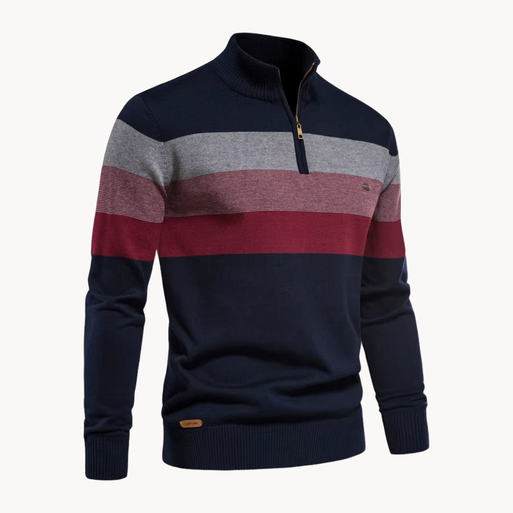 Callen - Stretch Knit Quarter-Zip Sweater | By Julian & Claire Toronto