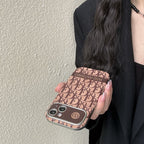 Fashion White & Brown Color Leather iPhone Case
