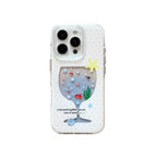 Wine glass goldfish bowl-iPhone Case