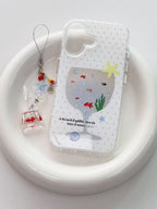 Wine glass goldfish bowl-iPhone Case
