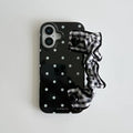 black and white polka dots- iphone case