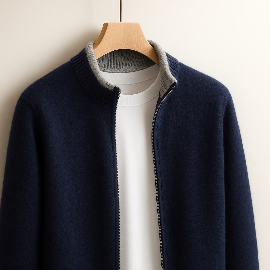 Benjamin - Zip Knit Cardigan | By Julian & Claire Toronto