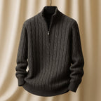 Cody - Classic Cable Half-Zip Sweater | By Julian & Claire Toronto