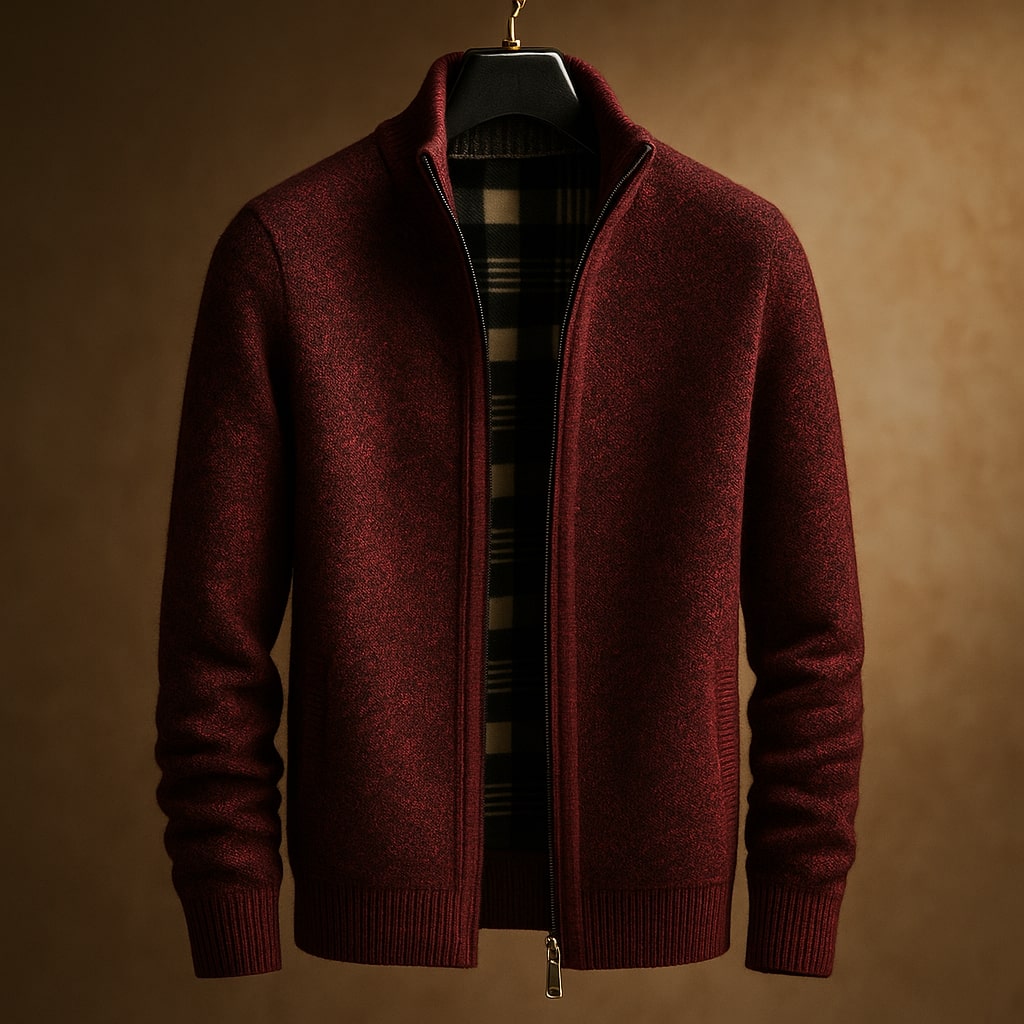 Kevin - Classic Ribbed Zip Jacket | By Julian & Claire Toronto