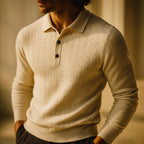 Mark - Textured Polo Sweater | By Julian & Claire Toronto