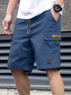 Dark Blue - Norman - Casual Multi-Pocket Cargo Shorts | By Julian & Claire Toronto