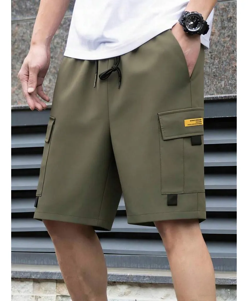 Army Green - Norman - Casual Multi-Pocket Cargo Shorts | By Julian & Claire Toronto