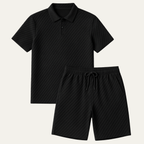 Richard - Textured Polo & Shorts Set | By Julian & Claire Toronto