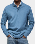 Brennan - Premium Knit Long Sleeve Polo | By Julian & Claire Toronto