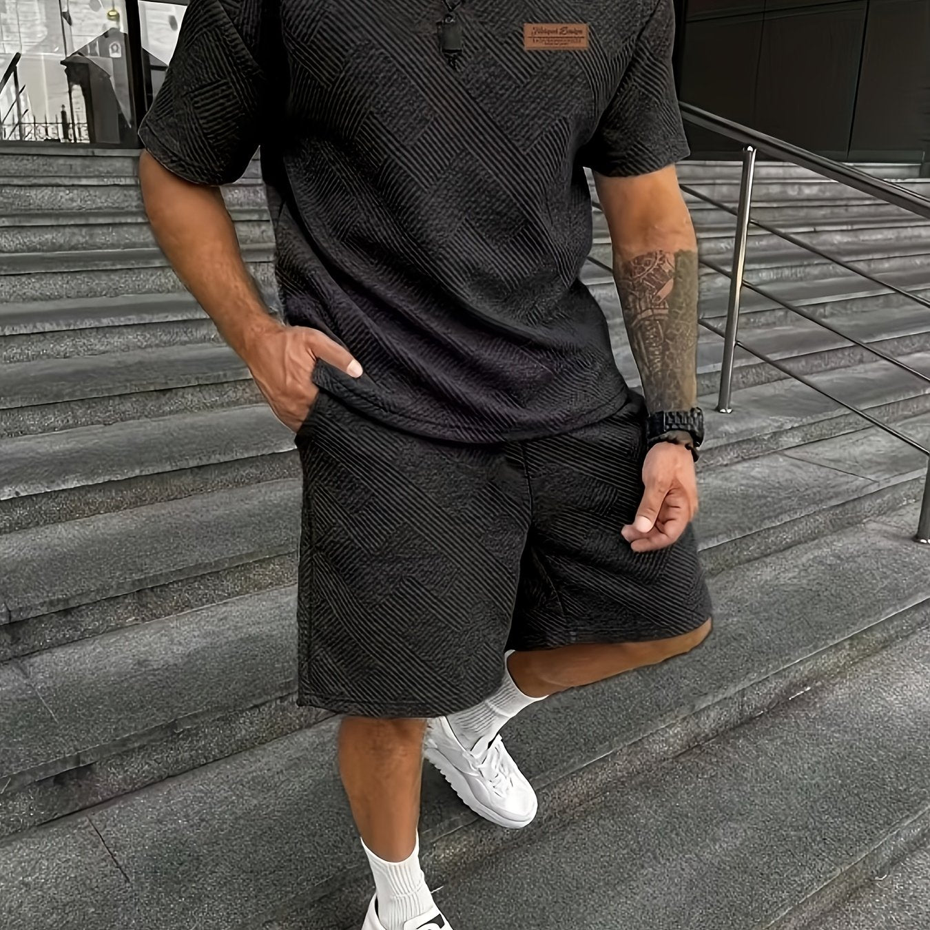 Arjun  - Round Neck Short Sleeve Set | Julian & Claire Toronto