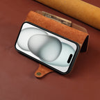 Genuine Leather Flip Case for iPhone