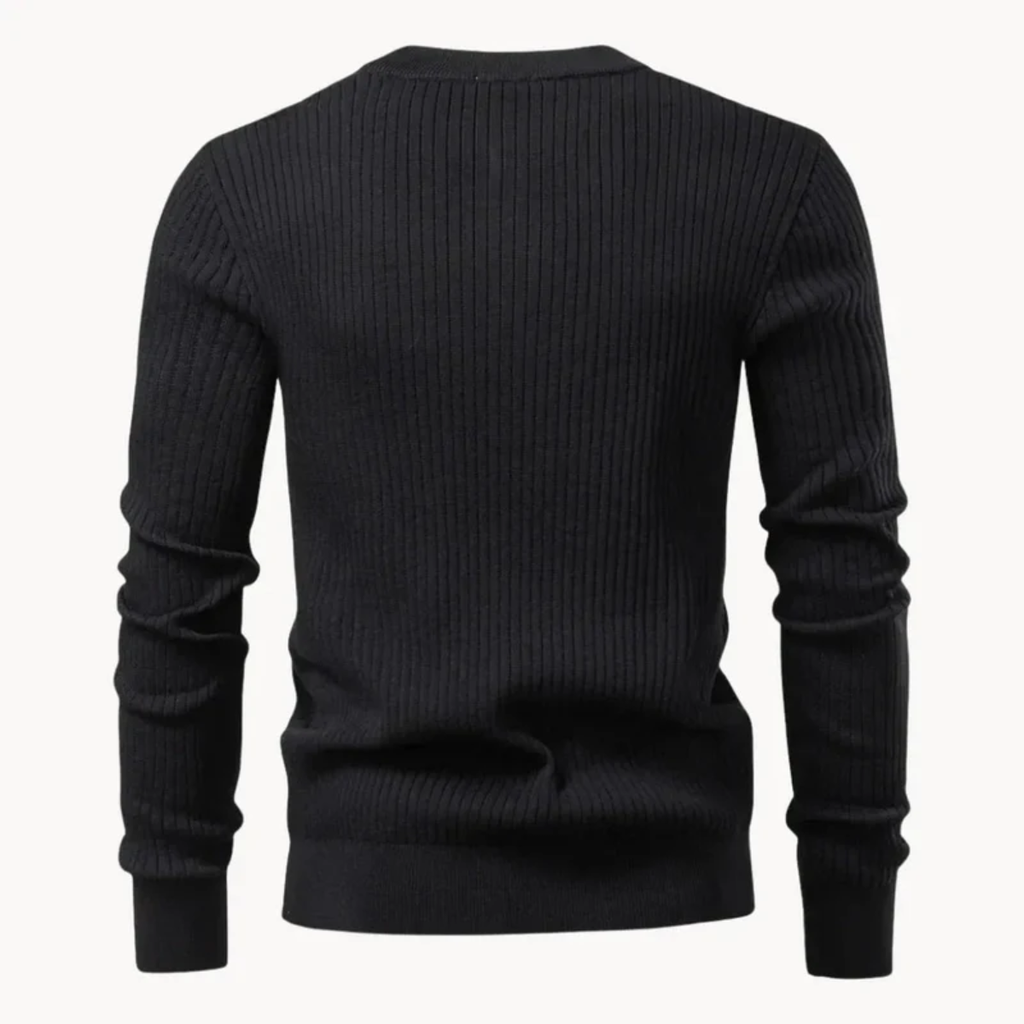 Antoine - Modern Crew Neck Textured Sweater | By Julian & Claire Toronto