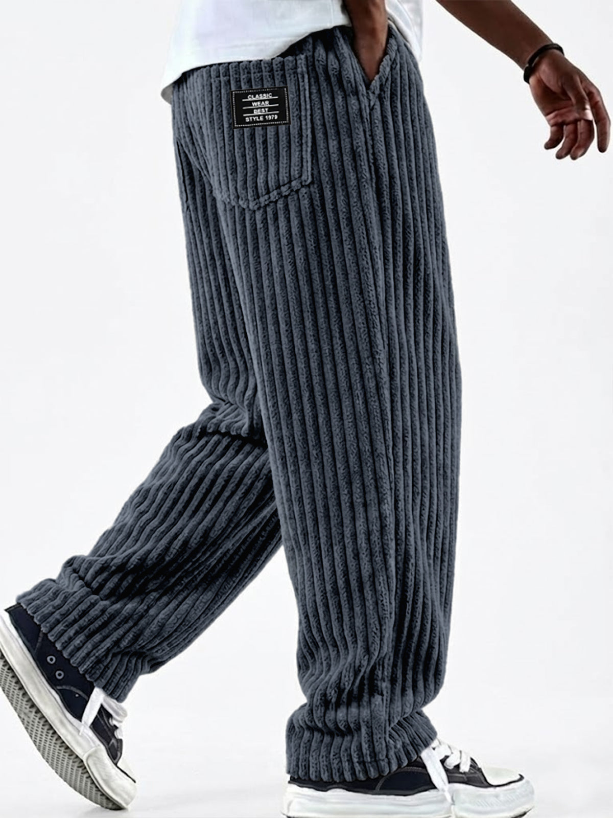 Navy - Comfort Wide Pants | By Julian & Claire Toronto