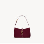 Saint Laurent Le 5 à 7 Patent Leather Hobo – Burgundy Elegance