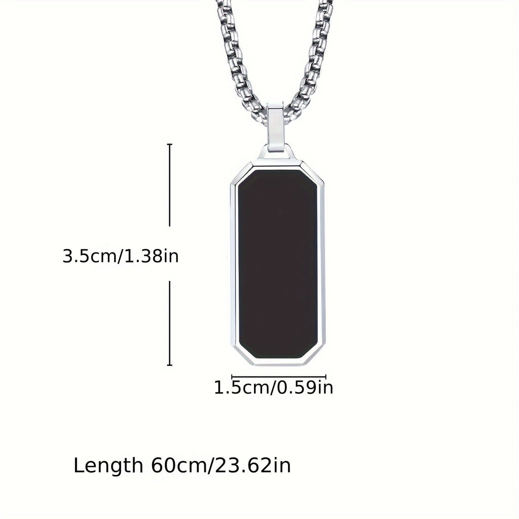 Jean - Stainless Steel Pendant Black | Julian & Claire Toronto