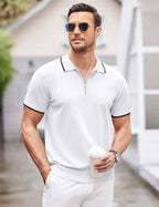 Miller - Modern Knit Zipper Polo | By Julian & Claire Toronto