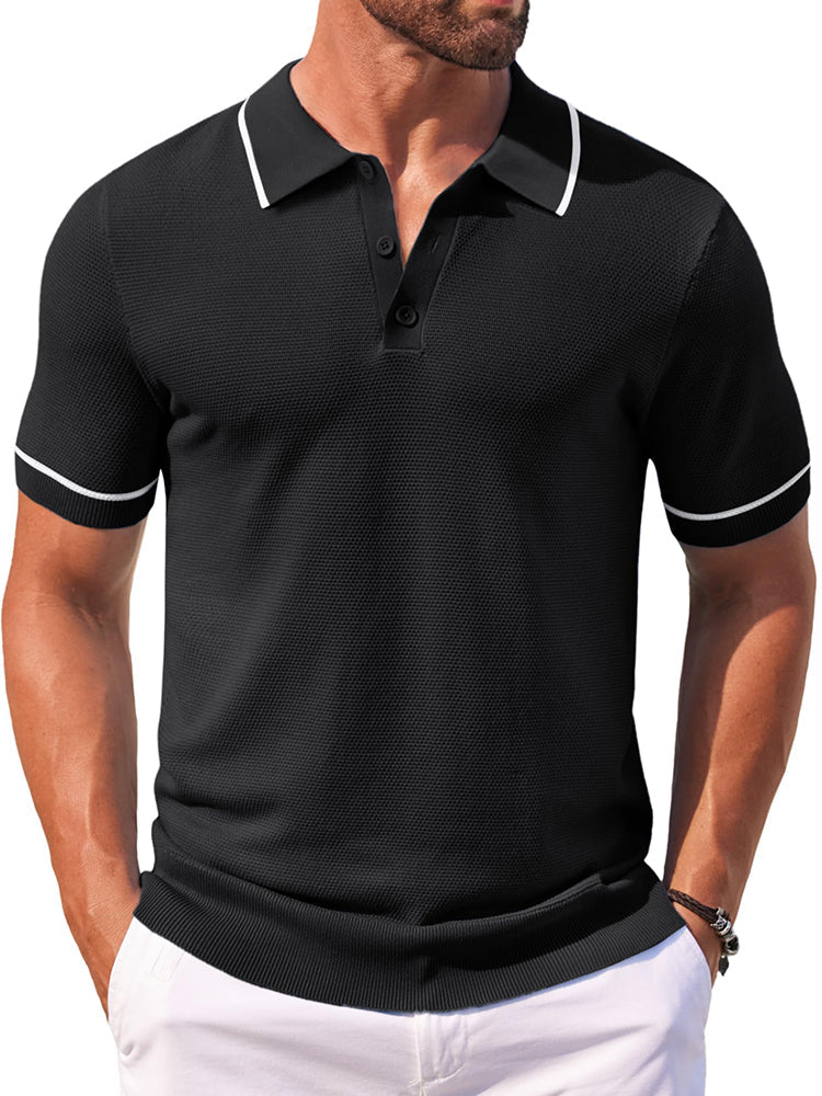 Math - Leisure Knit Golf Polo | By Julian & Claire Toronto