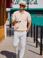 Dex - Casual Ribbed Knitted Polo | By Julian & Claire Toronto