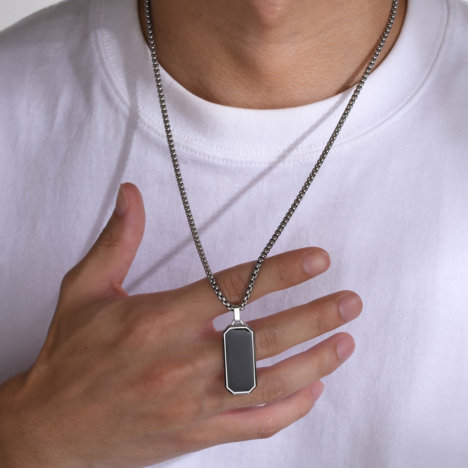 Jean - Stainless Steel Pendant Black | Julian & Claire Toronto
