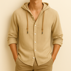 Milton - Relaxed Hooded Button-Up Shirt | By Julian & Claire Toronto