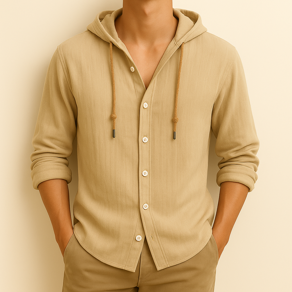 Milton - Relaxed Hooded Button-Up Shirt | By Julian & Claire Toronto