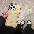 Classic Card Bag Leather iPhone Case
