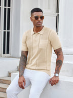 Dave - Casual Textured Knit Polo | By Julian & Claire Toronto