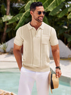 Dave - Casual Textured Knit Polo | By Julian & Claire Toronto