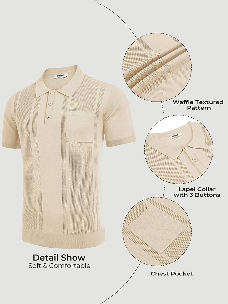 Dave - Casual Textured Knit Polo | By Julian & Claire Toronto