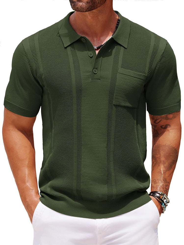 Dave - Casual Textured Knit Polo | By Julian & Claire Toronto