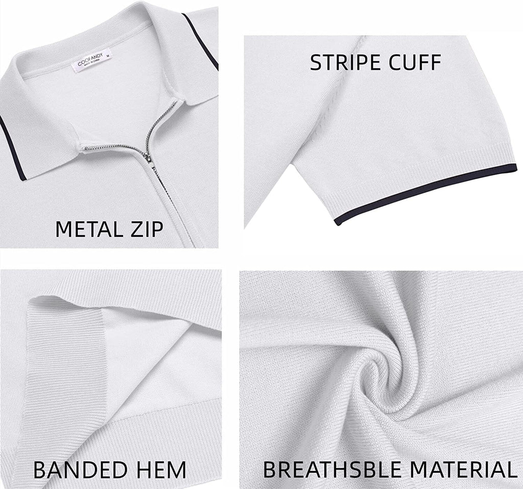 Miller - Modern Knit Zipper Polo | By Julian & Claire Toronto