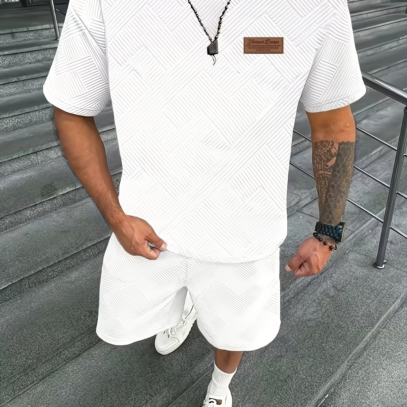 Arjun  - Round Neck Short Sleeve Set | Julian & Claire Toronto