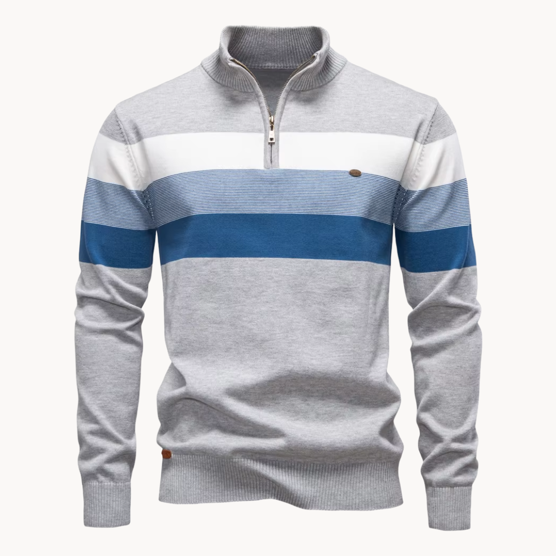 Callen - Stretch Knit Quarter-Zip Sweater | By Julian & Claire Toronto