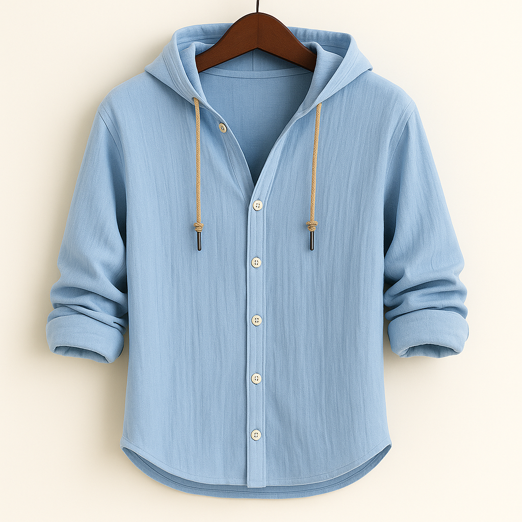 Milton - Relaxed Hooded Button-Up Shirt | By Julian & Claire Toronto