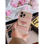 Luxury Weave Card Bag Crossbody iPhone Case