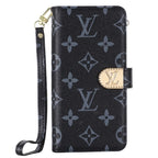 MONOGRAM CANVAS LEATHER WALLET SAMSUNG MOBILE PHONE CASE