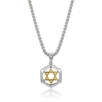 Modern Star David Necklace