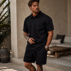 Richard - Textured Polo & Shorts Set | By Julian & Claire Toronto