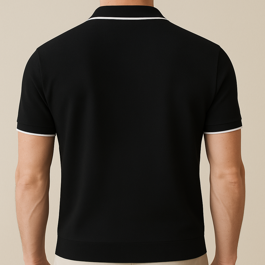 Ryan - Knitted Zipper Polo Shirt | By Julian & Claire Toronto