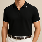 Ryan - Knitted Zipper Polo Shirt | By Julian & Claire Toronto