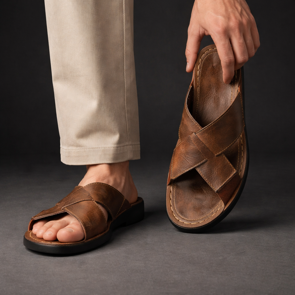 Kent - Classic Cross-Strap Comfort Sandals | By Julian & Claire Toronto